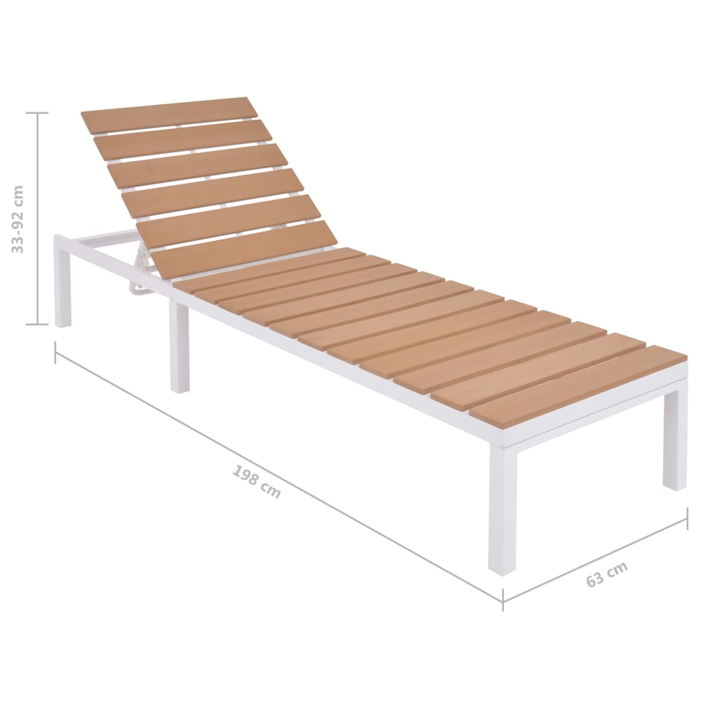 Set Divani da Giardino 5 pz con Cuscini in Alluminio e WPC 42870