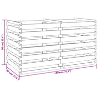 Compostiera a Stecche Pino Impregnato 180x90x90 cm 42955