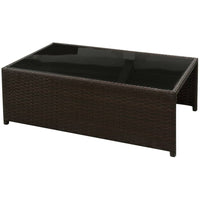 Set Divani da Giardino 8 pz con Cuscini in Polyrattan Marrone 42994