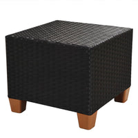 Set Divani da Giardino 7 pz con Cuscini in Polyrattan Nero