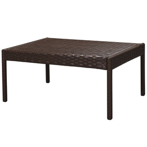 Set Divani da Giardino 6 pz con Cuscini in Polyrattan Marrone