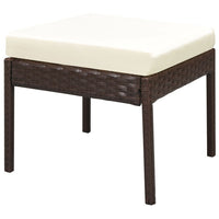 Set Divani da Giardino 6 pz con Cuscini in Polyrattan Marrone