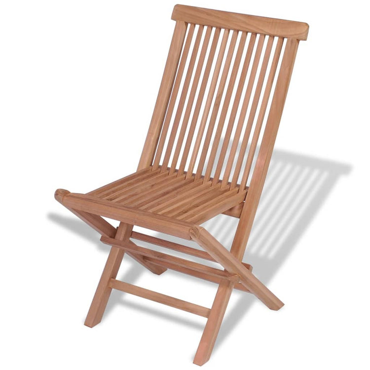 Sedie da Giardino Pieghevoli 4 pz in Legno Massello di Teak  cod mxl 45338