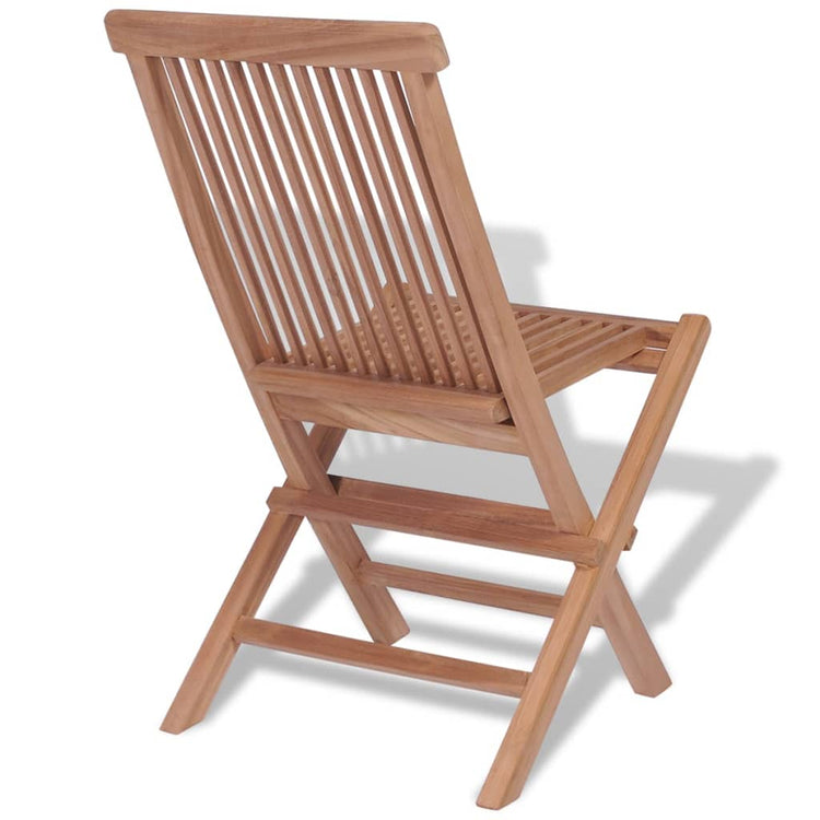 Sedie da Giardino Pieghevoli 4 pz in Legno Massello di Teak  cod mxl 45338