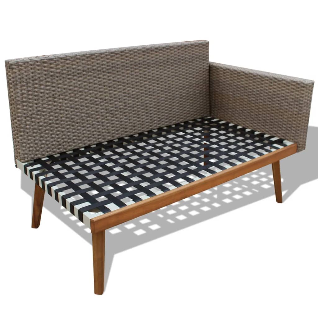 Set Divani da Giardino 4 pz con Cuscini in Polyrattan Grigio cod mxl 36921