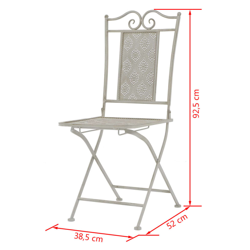 Set da Bistrò 3 pz in Acciaio Grigio