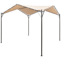 Gazebo Padiglione Tenda Tettoia 4x4 m in Acciaio Beige cod mxl 57501