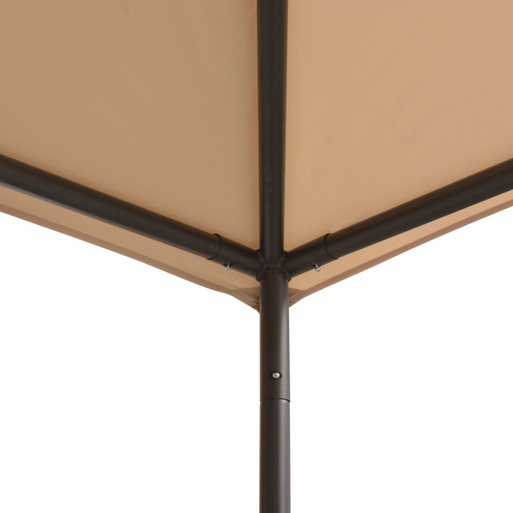 Gazebo Padiglione Tenda Tettoia 4x4 m Acciaio Beige   cod mxl 58861