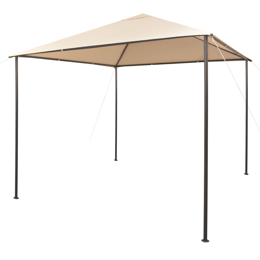 Gazebo Padiglione Tenda Tettoia 3x3 m Acciaio Beige cod mxl 65930