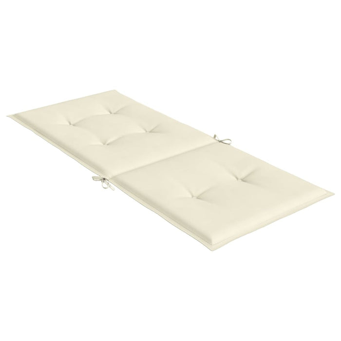 Cuscini per Sedie 4 pz Crema 120x50x3 cm in Tessuto 43182