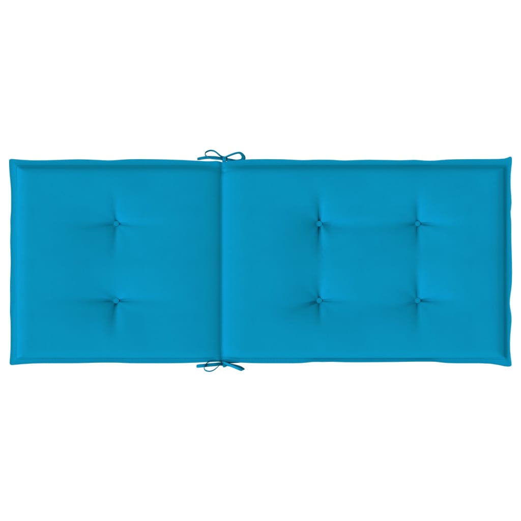 4 Pz Cuscini per Sedie da Giardino Blu 120x50x3 cm cod mxl 68017