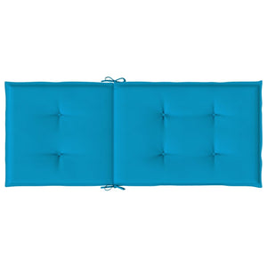 4 Pz Cuscini per Sedie da Giardino Blu 120x50x3 cm cod mxl 68017