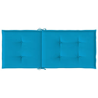 Cuscini per Sedie 4 pz Blu 120x50x3 cm in Tessuto 43184