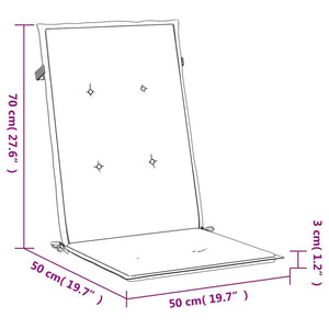 Cuscini per Sedie 4 pz Blu 120x50x3 cm in Tessuto 43184