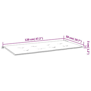 Cuscino per Panca Antracite 120x50x3 cm in Tessuto Oxford 43190