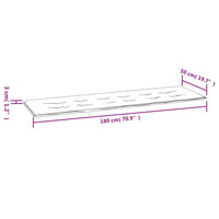 Cuscino per Panca Antracite 180x50x3 cm in Tessuto Oxford 43192