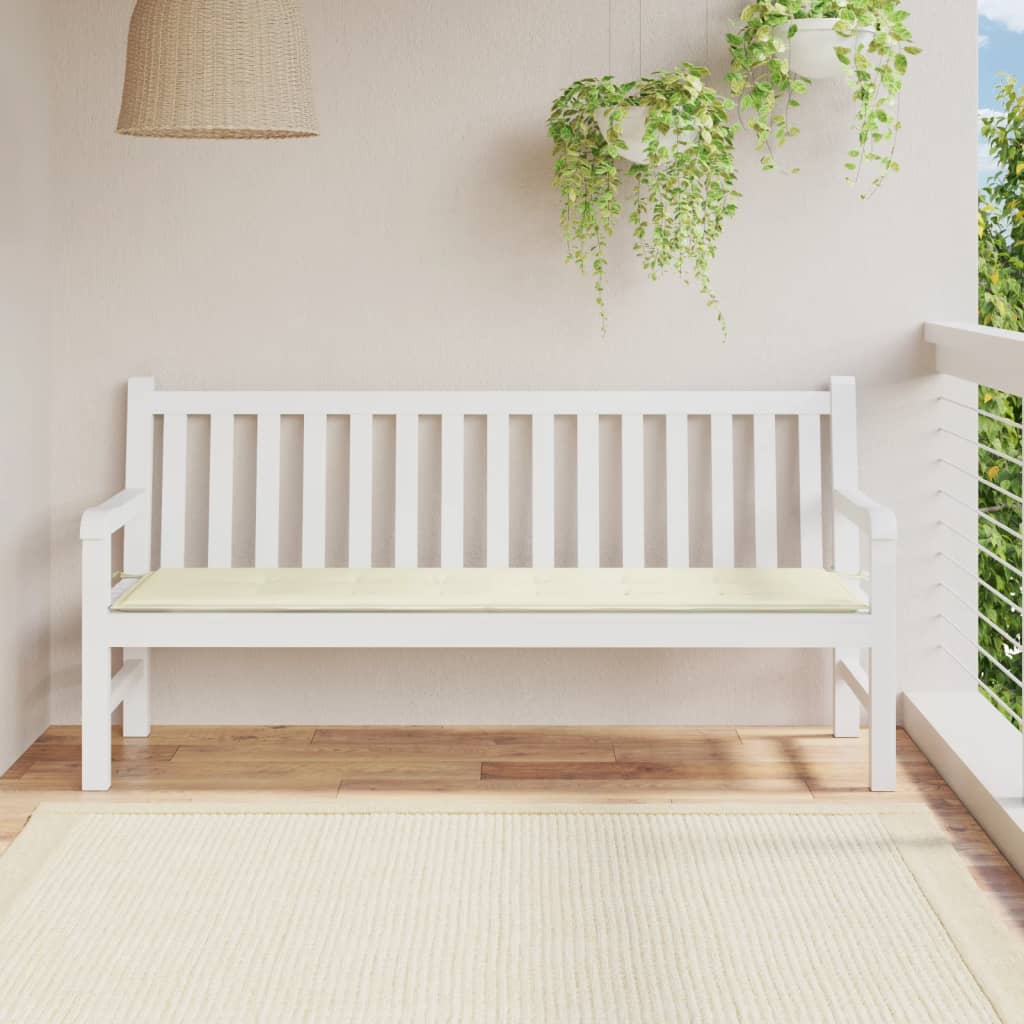 Cuscino per Panca Crema 180x50x3 cm in Tessuto Oxford 43200