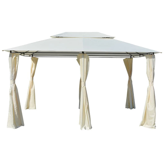 Gazebo da Giardino con Tende 4x3 m Bianco cod mxl 66052