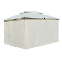 Gazebo da Giardino con Tende 4x3 m Bianco cod mxl 66052