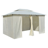 Gazebo da Giardino con Tende 4x3 m Bianco cod mxl 66052