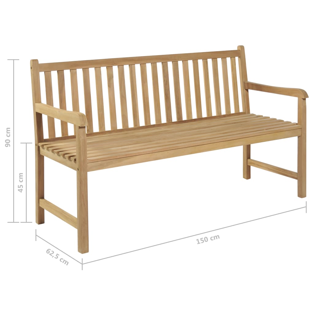 Panchina da Giardino 150 cm in Teak cod mxl 45619