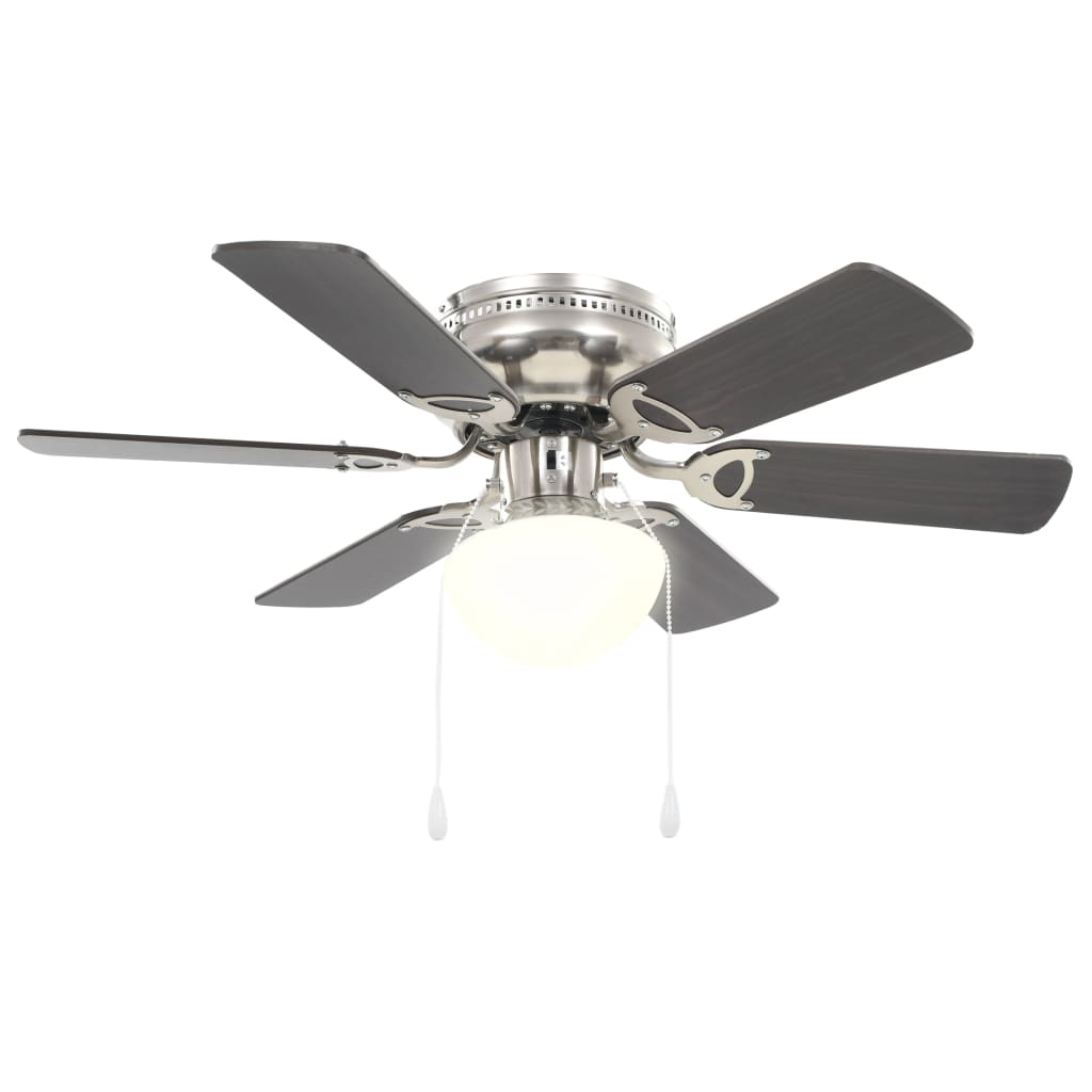 Ventilatore da Soffitto Decorato con Luce 82cm Marrone Scuro cod mxl 44217