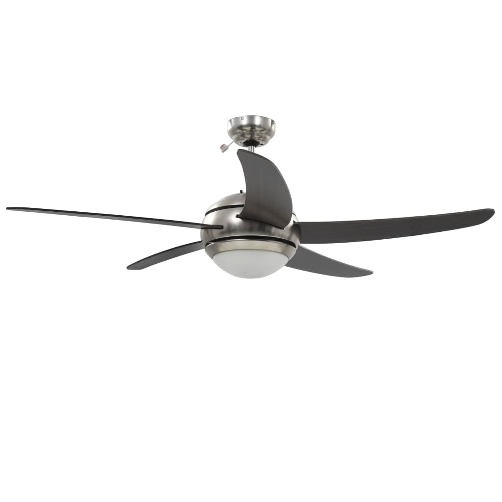 Ventilatore da Soffitto Decorato con Luce 128 cm Marrone cod mxl 49708