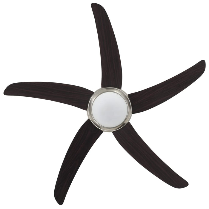 Ventilatore da Soffitto Decorato con Luce 128 cm Marrone cod mxl 49708