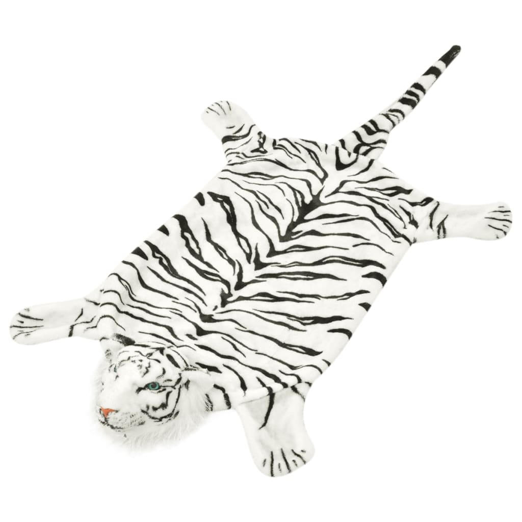 Tappeto di Peluche a Forma di Tigre 144 cm Bianco cod mxl 66019