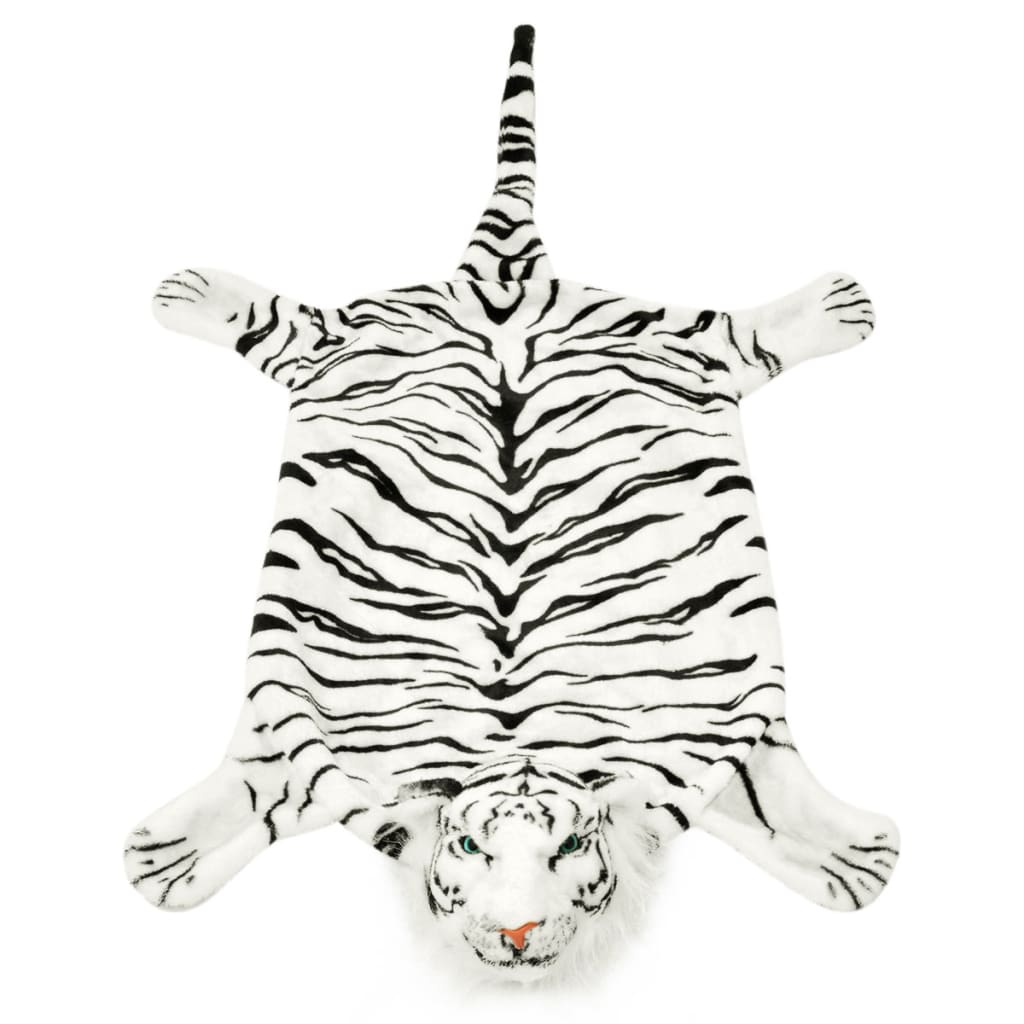 Tappeto di Peluche a Forma di Tigre 144 cm Bianco cod mxl 66019