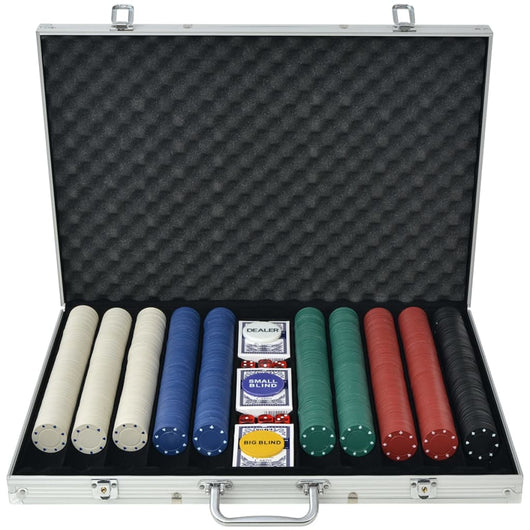 Set da Poker con 1000 Chips Alluminiocod mxl 129736