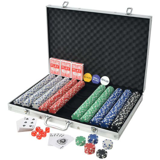 Set da Poker con 1000 Chips Alluminiocod mxl 129746