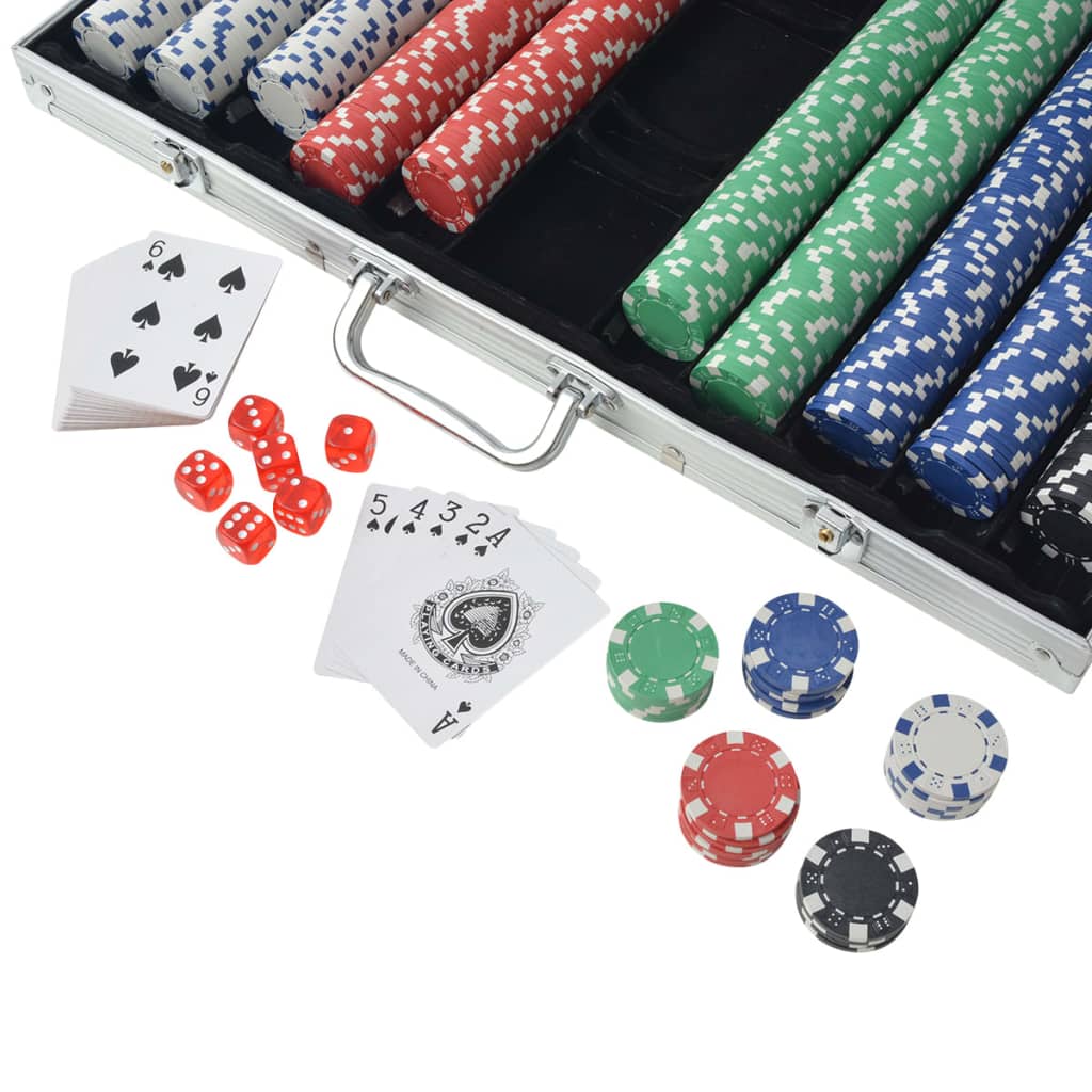 Set da Poker con 1000 Chips Alluminiocod mxl 129746