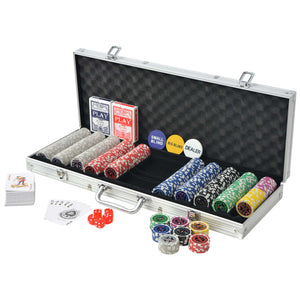 Set da Poker con 500 Chips Laser in Alluminiocod mxl 105780