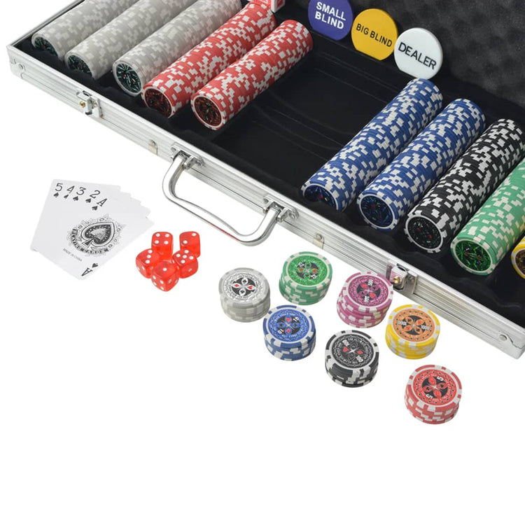 Set da Poker con 500 Chips Laser in Alluminiocod mxl 105780