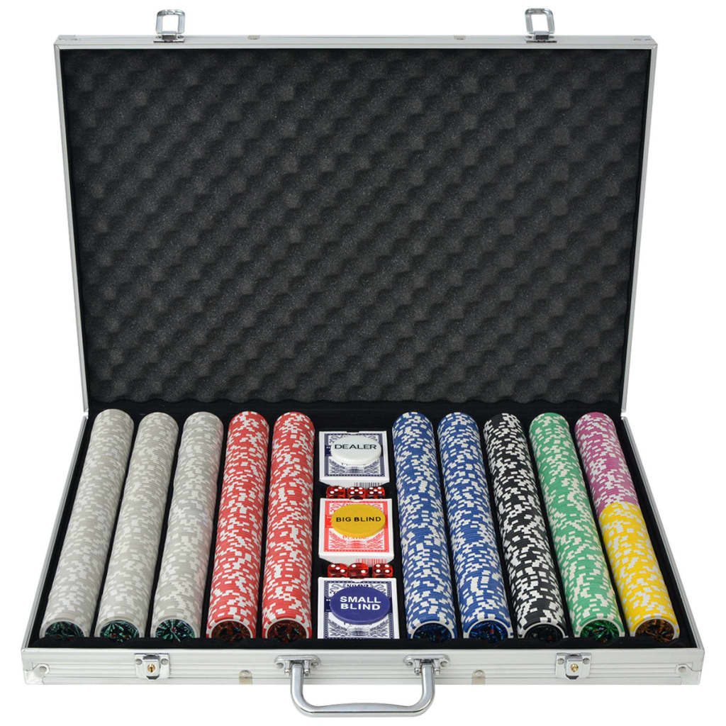 Set da Poker con 1000 Chips Laser Alluminiocod mxl 81846