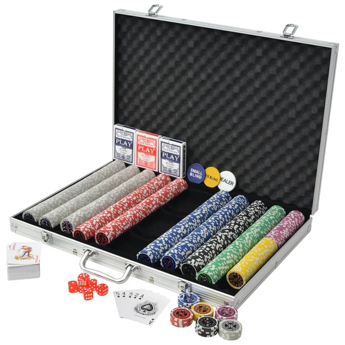 Set da Poker con 1000 Chips Laser Alluminiocod mxl 81846