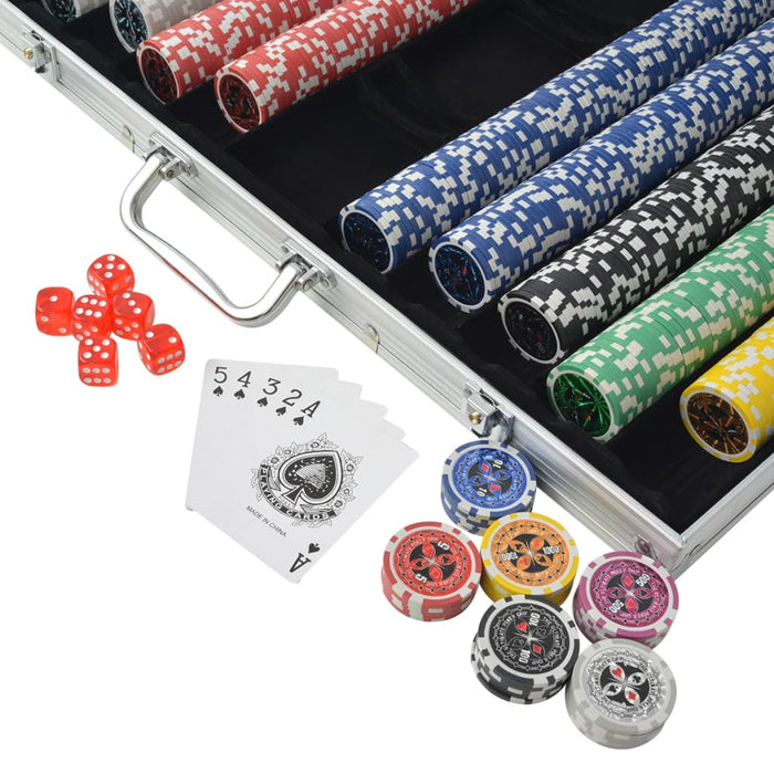 Set da Poker con 1000 Chips Laser Alluminiocod mxl 81846