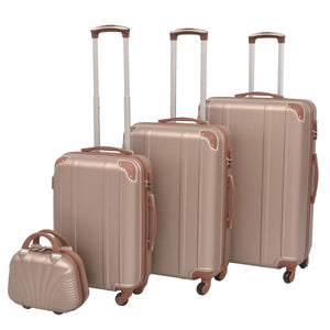 4 Pz. Set di Trolley Rigidi Color Champagne cod mxl 49027