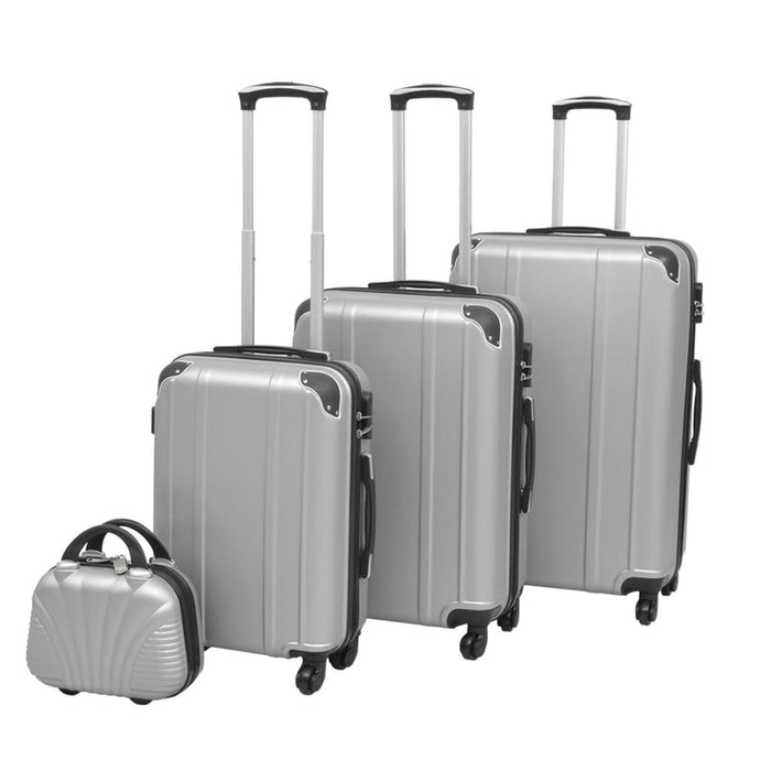 4 Pz. Set di Trolley Rigidi Argento