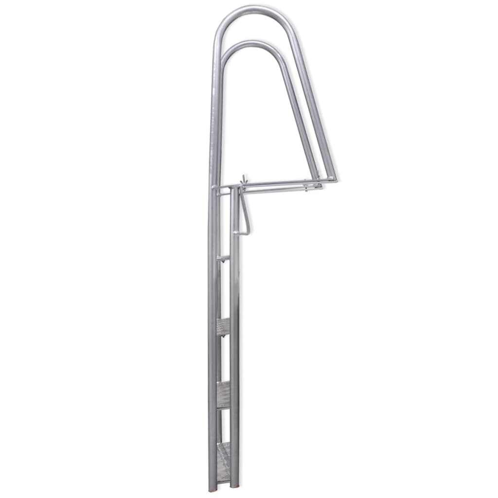 Scala a 4 Gradini per Piscina/Banchina in Alluminio 167 cm 91197