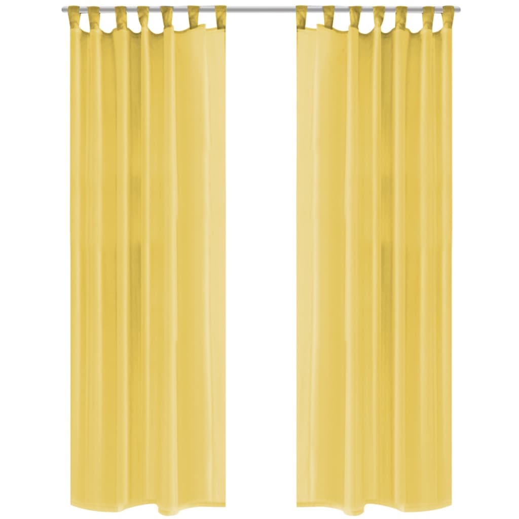 2 Pz Tende in Voile 140x175 cm Giallo cod mxl 74051