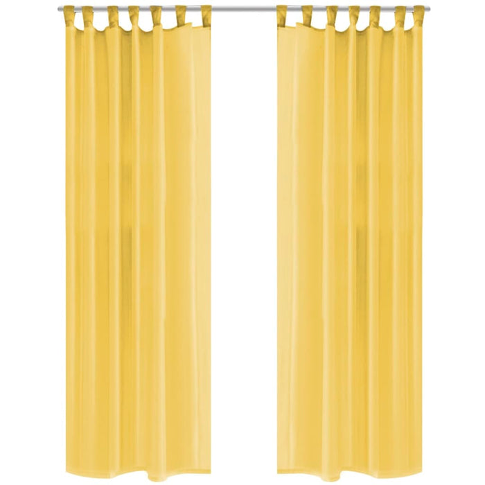 2 Pz Tende in Voile 140x175 cm Giallo cod mxl 74051