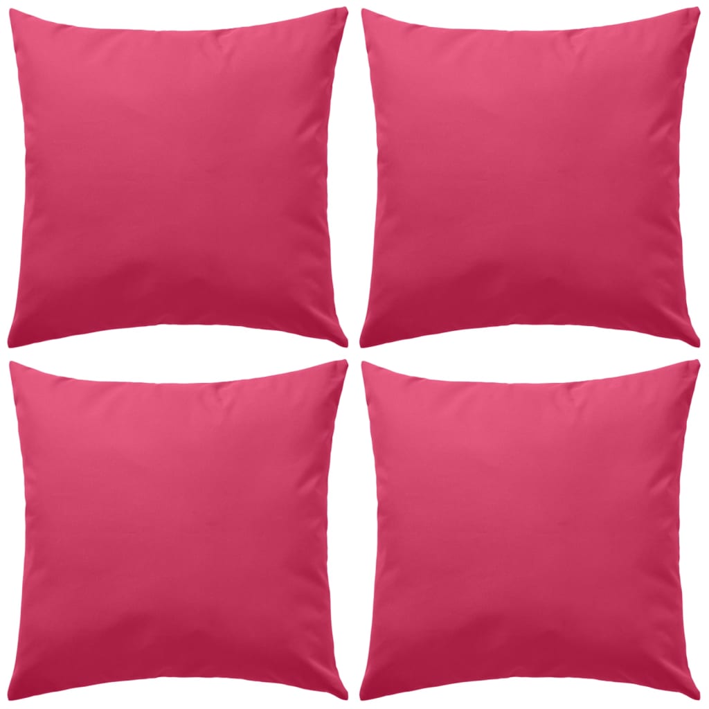 Cuscini da Esterno 4 pz 45x45 cm Rosa cod mxl 47319