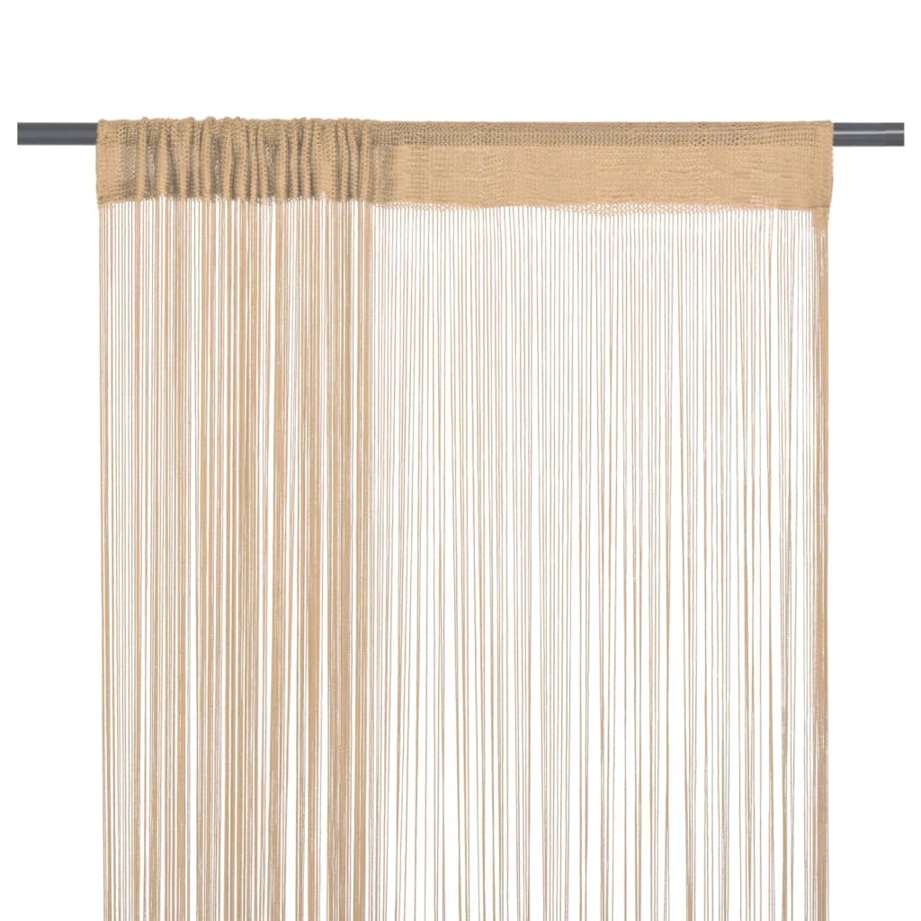 2 Pz Tende a Fili 100x250 cm Beige 132404