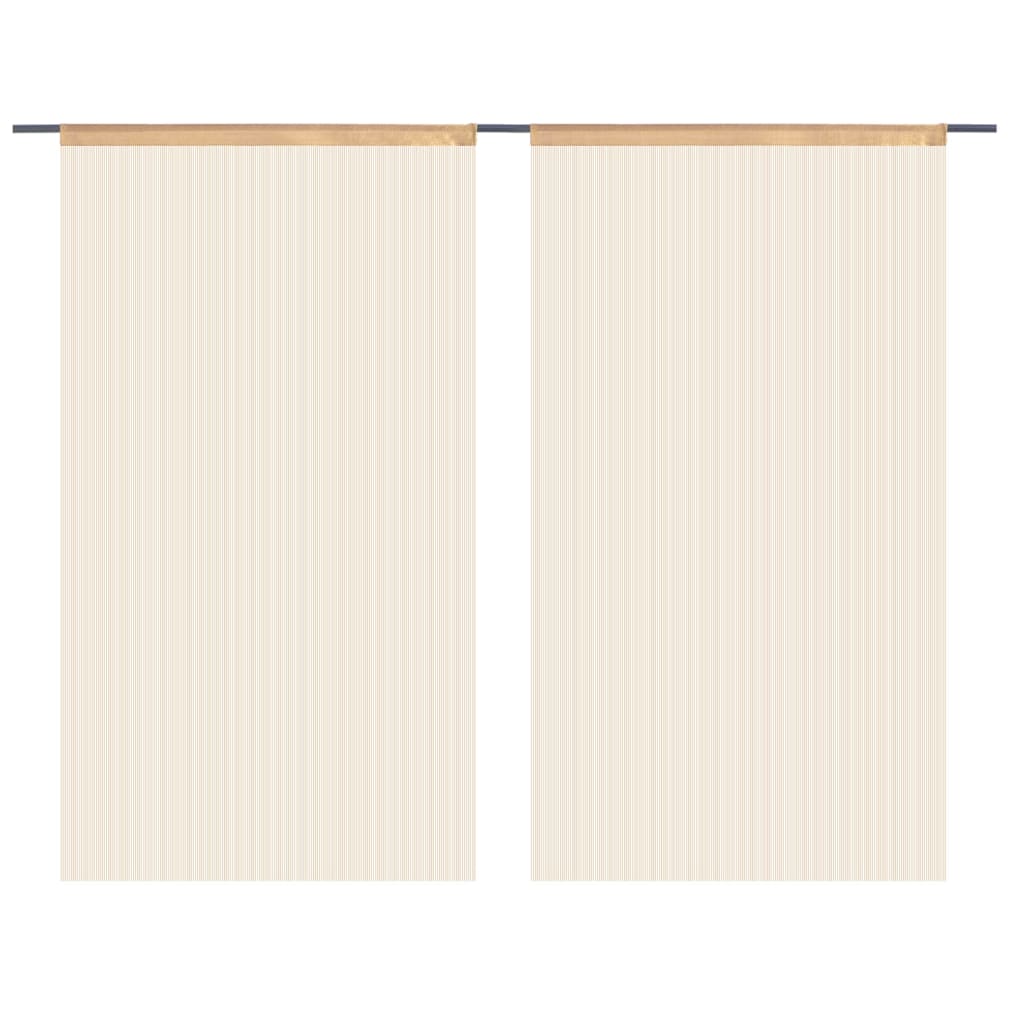 2 Pz Tende a Fili 100x250 cm Beige 132404