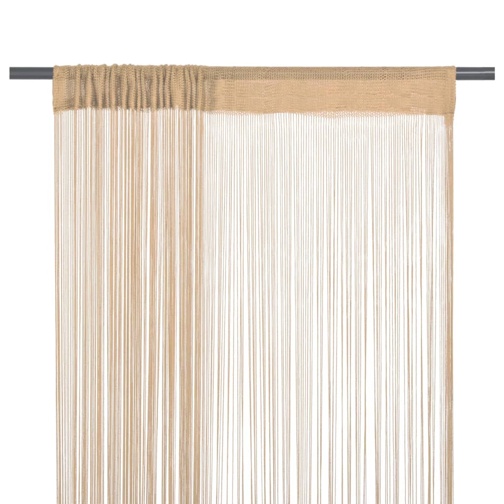 2 Pz Tende a Fili 140x250 cm Beige 132405