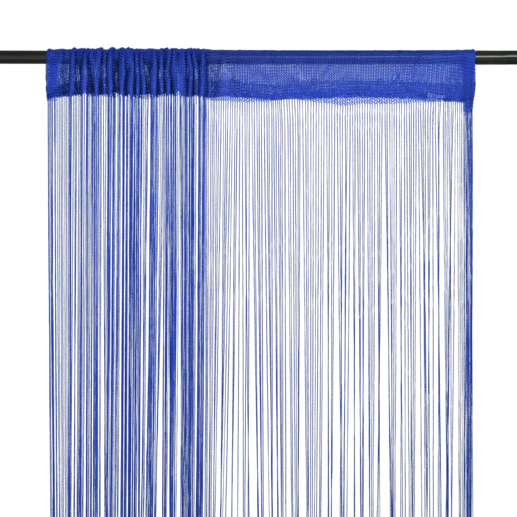 Tende a Filo 2 pz 100x250 cm Blu 132406