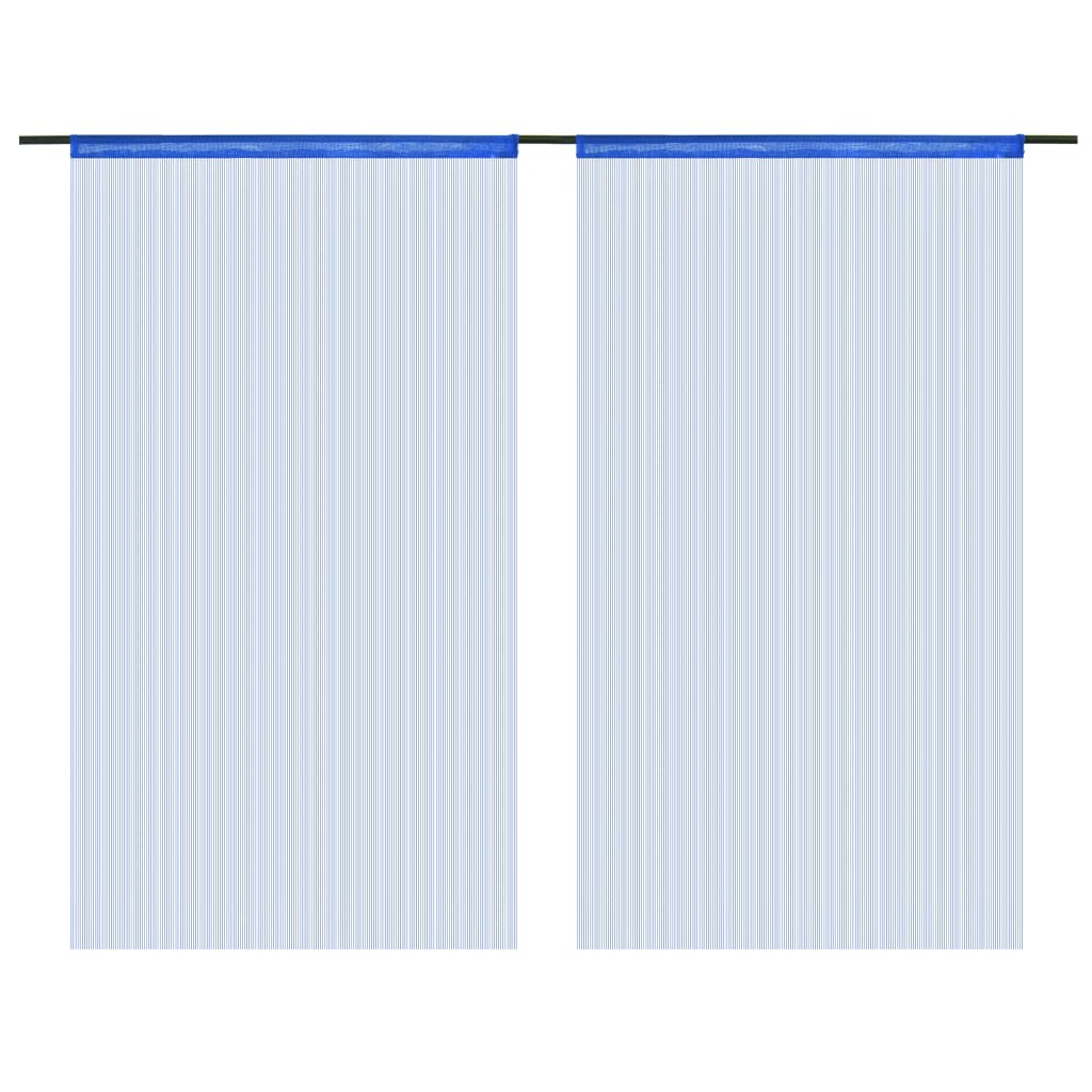 2 Pz Tende a Fili 140x250 cm Blu 132407