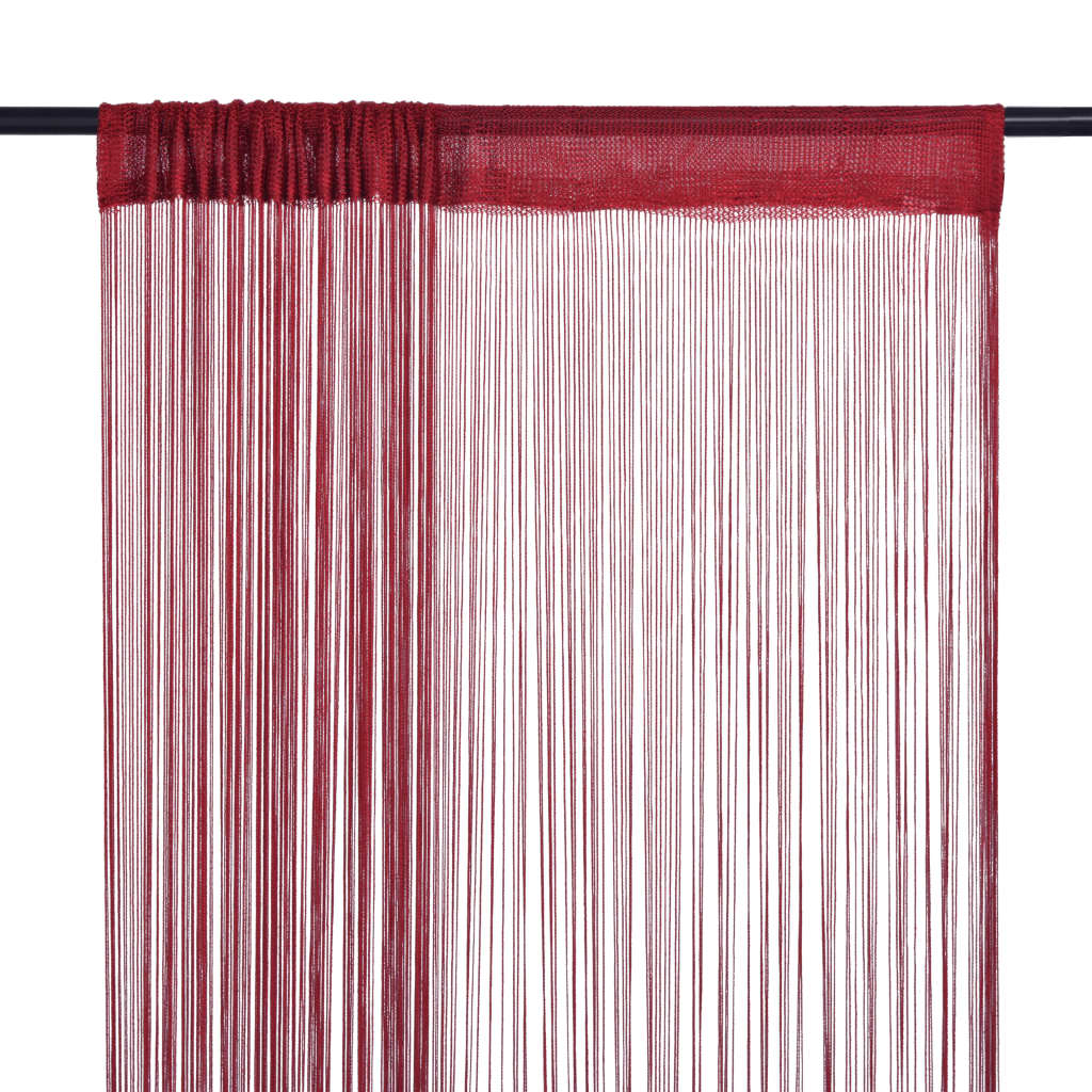 2 Pz Tende a Fili 100x250 cm Rosso Borgogna cod mxl 77242